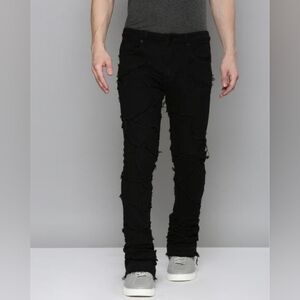 Junior's Stylish Black Ripped Skinny Jeans